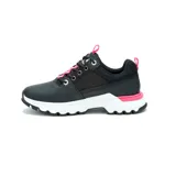 Championes Caterpillar Colorado Sneaker LO para mujer, color negro con detalles en rosa. Capellada de cuero y nylon, forro de malla de nylon suave y transpirable, plantilla de espuma acolchada, entresuela de EVA duradera y liviana, suela de goma duradera y con gran tracción.