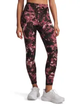 Calza deportiva larga de tiro alto, confeccionada en tejido ultrasuave con elasticidad en cuatro direcciones. Presenta estampado abstracto en tonos bordó, negro y blanco, cintura ancha y plana con bolsillo lateral.
