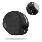 Gorro deportivo gris de la marca Rhinowalk con cubierta extendida para los oídos y diseño con ranuras laterales para gafas. Es elástico, flexible y apto para actividades al aire libre como correr o ciclismo.