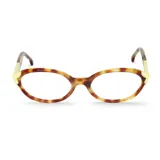 Lentes Mr Boho modelo Thermopolis, con armazón ovalado de diseño carey y detalles en tono claro en las esquinas superiores.