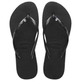 Ojotas Havaianas Slim Crystal Swarovski II, color blanco con aplique de cristal Swarovski en las tiras.
