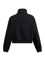 Buzo Under Armour de corte oversize con media cremallera frontal, confeccionado en mezcla de algodón con interior cepillado. Presenta hombros caídos, bolsillo canguro delantero y puños acanalados.