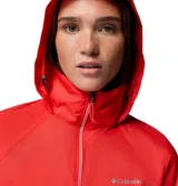 Campera cortaviento Columbia Switchback IV Jacket para mujer, de color rojo, con tecnología Omni-Shield repelente al agua y manchas, cuello alto y capucha desmontable.