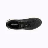 Championes de running Merrell modelo Morphlite, color negro con entresuela blanca. Diseñados para uso mixto en carretera y montaña, cuentan con empeine de jacquard, botín interno para mayor sujeción y suela de goma adherente para máxima tracción.