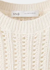 Top de punto de algodón, con diseño recto, cuello redondo y tirantes anchos.