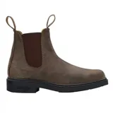 Botas Blundstone de cuero marrón rústico, con laterales elásticos marrones, suela de TPU duradera, entresuela acolchada, sistema SPS Max Comfort y plantilla extraíble.