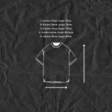 Remera negra de algodón con estampado pequeño en el pecho con la frase "All Rights Reserved Over The Path 2023" en color lila.