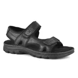 Sandalia casual Hi-Tec Ray S46 color negro, con ajuste de velcro en empeine y tobillo.