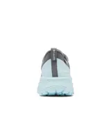 Championes de senderismo Columbia modelo Tellurix Titanium Omni-Max para mujer, en color gris con suela y detalles en celeste. Confeccionados con malla técnica impermeable y transpirable OutDry, sistema de sujeción NAVIC FIT y suela Vibram con tacos para mayor tracción en terrenos difíciles.
