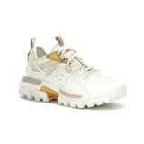 Zapatillas urbanas Caterpillar Raider Sport, color blanco con detalles en dorado y beige.