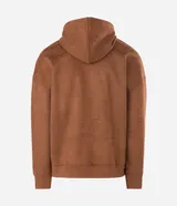 Buzo con capucha de tejido sintético efecto gamuza, color tostado, con bolsillo delantero tipo canguro y bordado frontal con la inscripción Legacy est. 1998.