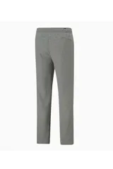 Pantalón deportivo Puma para hombre, modelo recto color azul marino, con cintura elástica y logo blanco de la marca estampado en el muslo izquierdo.