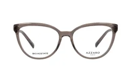 Armazón para lentes de acetato color gris cristal, con forma de ojo de gato.