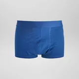 Pack de tres boxers de algodón en color gris, rojo y azul.