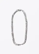 Pulsera de acero quirúrgico plateado con eslabones tipo 3 y 1.