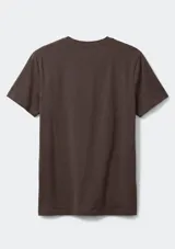 Remera verde militar de manga corta, con escote en V y diseño clásico ajustado al cuerpo.