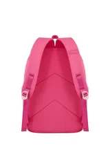 Mochila Trendy color celeste, con múltiples compartimentos con cierre, asas acolchadas y ajustables, y logo de la marca en el bolsillo frontal superior.