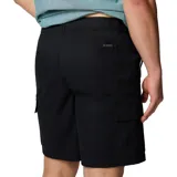 Short cargo de Columbia color negro para hombre, confeccionado con tejido elástico bidireccional y tecnología Omni-Shade UPF 50. Cuenta con múltiples bolsillos prácticos, incluyendo bolsillos laterales, bolsillos para las manos y bolsillo posterior.