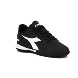 Championes de fútbol Diadora Futbol 5 Striker Ii Tf, color negro con detalles en blanco.
