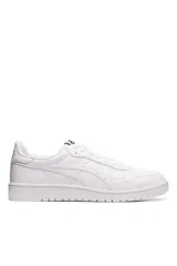 Championes deportivos Asics Japan S de color blanco, inspirados en los modelos de básquet retro, con capellada de cuero sintético y suela de goma.