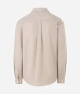 Camisa de manga larga Marfinno en color beige, con cuello camisero clásico y cierre frontal de botones.
