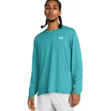 Remera deportiva Under Armour UA Launch de manga larga, color negro, con logo reflectante en el pecho y tejido suave, ligero y transpirable.