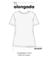 Remera de algodón color blanco, de corte holgado y alargado, con cuello redondo, manga corta y un delicado estampado floral con la frase "Flowers Bloom" en el lado izquierdo del pecho.