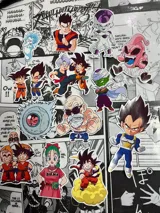 Set de 13 stickers de personajes de Dragon Ball.