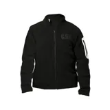 Campera Caterpillar de hombre, color negro, con cierre frontal y logo de la marca en el pecho.