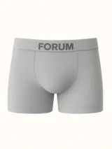 Boxer de microfibra con cintura elástica personalizada con el logo de la marca Forum en la parte frontal.
