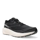 Championes de running Merrell modelo Morphlite, color negro con entresuela blanca. Presentan un diseño de malla transpirable, cierre con cordones y suela con tacos estratégicos para tracción en múltiples terrenos.
