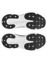 Championes de running Under Armour Infinite, con diseño en degradado de blanco a negro. Presentan parte superior de tejido de punto transpirable, amortiguación reactiva UA HOVR y suela de goma resistente para mayor tracción.