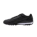 Championes de fútbol Ms Professional Soccer, color blanco con detalles en negro, gris y un toque de amarillo. Cuentan con suela con tapones cortos ideal para césped sintético.