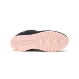 Championes Caterpillar modelo Ventura, color negro con detalles en rosado y violeta. Presenta una combinación de gamuza y malla en la capellada, con entresuela de EVA y suela de goma.
