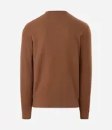 Suéter masculino de punto piqué con textura, cuello redondo y mangas largas. Presenta un diseño básico y versátil con un calce confortable.