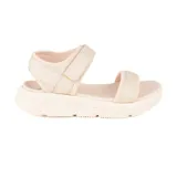 Sandalias Hi-tec Town color beige con plataforma y tiras de ajuste con velcro.