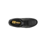 Sneaker de estilo chunky con capellada de cuero negro, cordones al tono y suela de plataforma blanca con base de goma negra. Presenta costuras decorativas en los laterales y diseño ergonómico.