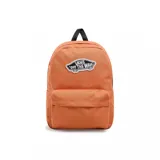 Mochila Vans Old Skool Classic color naranja con logo "Off The Wall" bordado en blanco y negro.