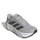 Championes de running Adidas Galaxy 8 M para hombre, de color gris con las clásicas tres tiras en tono oscuro y suela de amortiguación blanca con detalles negros.