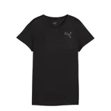 Remera deportiva Puma negra con logo de la marca en el pecho.