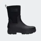 Botas de lluvia UGG Droplet Mid negras impermeables, con caña de goma y cuello de neopreno.