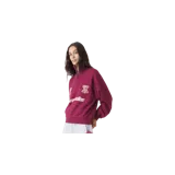 Buzo half zip Eme Studios Peak Burgundy, de color bordó con cuello alto y cierre frontal parcial. Cuenta con bordados en el pecho y el nombre de la marca estampado en el centro.