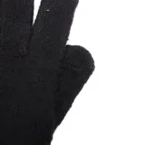 Guantes de tejido de punto en color negro, con diseño clásico y ajuste elástico en la muñeca.