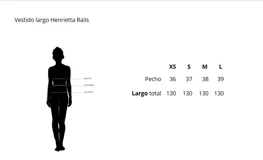 Vestido largo negro con breteles finos, escote en V y botones frontales. Presenta bordados florales calados y volados en la falda.