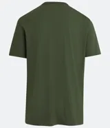 Remera marrón de algodón pima, corte comfort, cuello redondo y manga corta.