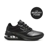 Championes Hi-Tec Francis color negro con suela gruesa y cámara de aire visible.