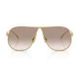 Lentes de sol Miu Miu modelo A56, con armazón de metal dorado y lentes degradados en tonos marrones.