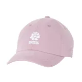 Gorra de seis paneles Rip Curl modelo Mixed, color rosa con detalle de bordado frontal en blanco que incluye el logotipo y una flor.
