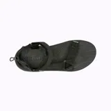 Sandalias negras Merrell Speed Fusion Web Sport para hombre, con ajuste de velcro y cordón elástico, capellada de tejido reciclado, plantilla de espuma FloatMax™ y suela de goma adherente.