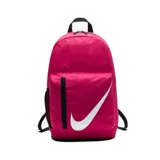 Mochila Nike Elemental color fucsia, con compartimento principal amplio y bolsillo frontal con cierre vertical. Presenta el logo de la marca estampado en color blanco en el frente.